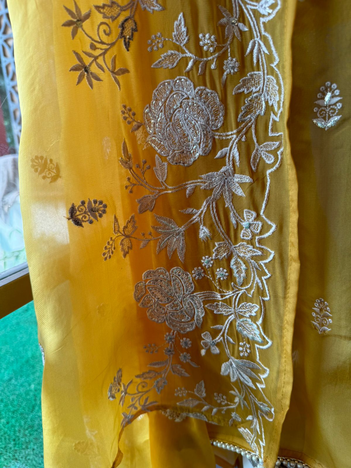 Soft organza Unstitched Suit